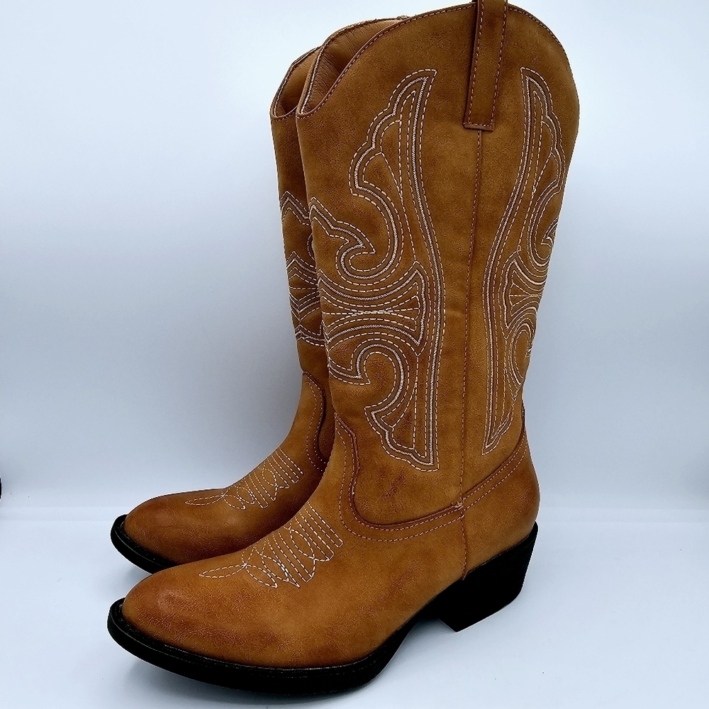 NWOT Coconuts by Matisse "Dusty" Tan/Brown Western Cowboy Boots NWT 6.5 - Picture 8 of 11